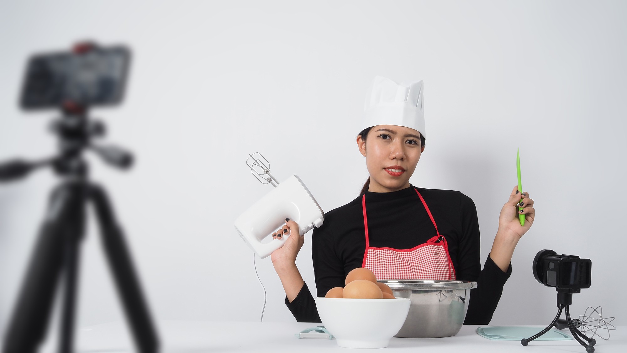 Laboratorio cucina professionale con videocamera